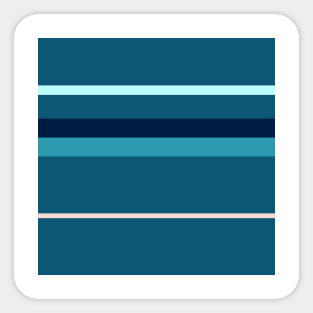 An unthinkable combo of Navy, Deep Sea Blue, Christmas Blue, Italian Sky Blue and Champagne Pink stripes. Sticker